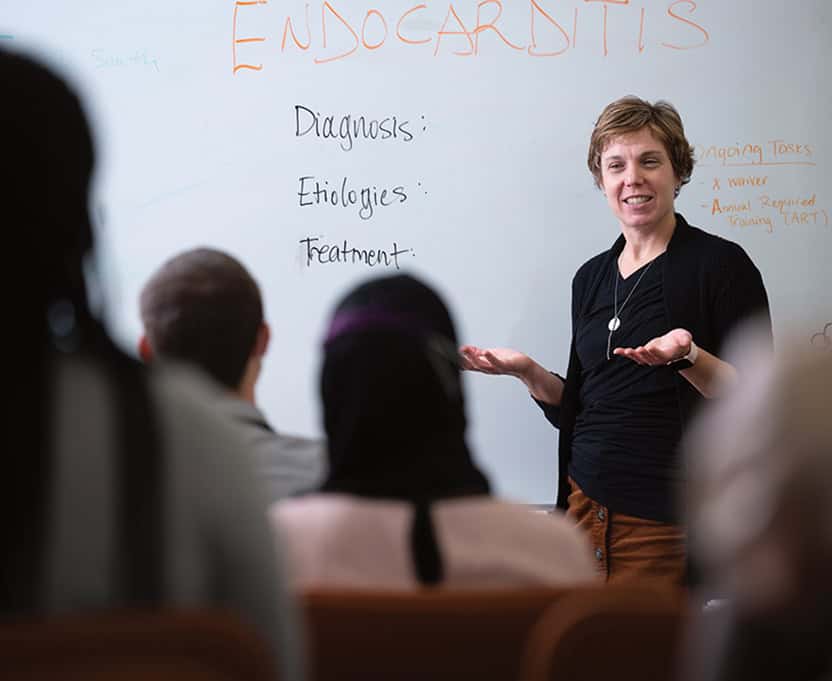 resident trainer in classroom